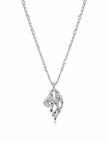 Nialaya Men's Necklace Men's Sterling Silver Panther Necklace Men's Sterling Silver Panther Necklace 21 Inches / 53.34 cm MNEC_394
